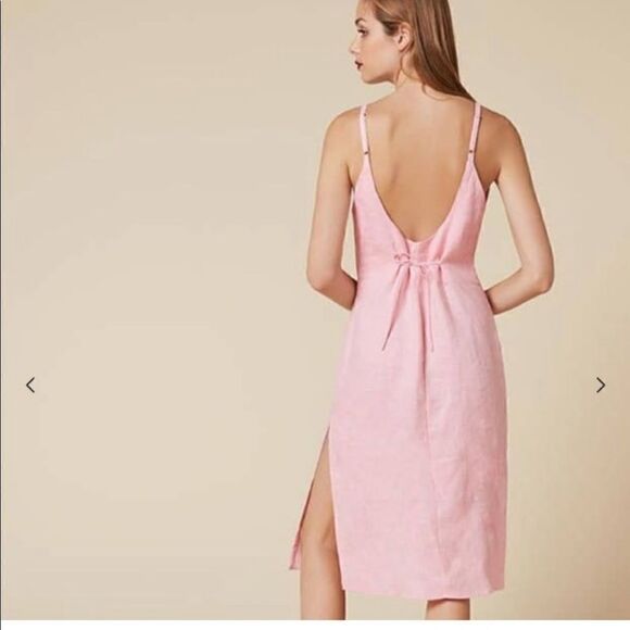 Reformation pink shift midi dress size medium - Picture 8 of 8
